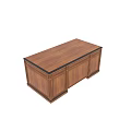 Spacious Wooden Office Desk With Drawers And Cabinet Doors For Storage Needs