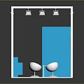 HearSonic Exhibition Booth Featuring White Frame Blue Floor Hearing Aids Display Lighting And Seating