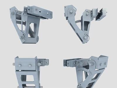 Industrial Equipment Metal Structural Mechanical Components Displayed From Multiple Angles 3d model
