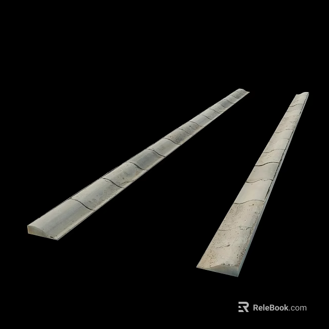 High Quality Concrete Roadside Facilities With Durable Structure For Urban Road Construction 3d model 