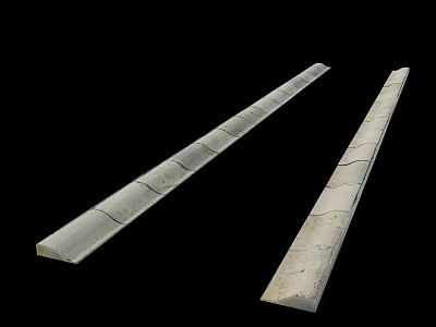 High Quality Concrete Roadside Facilities With Durable Structure For Urban Road Construction 3d model