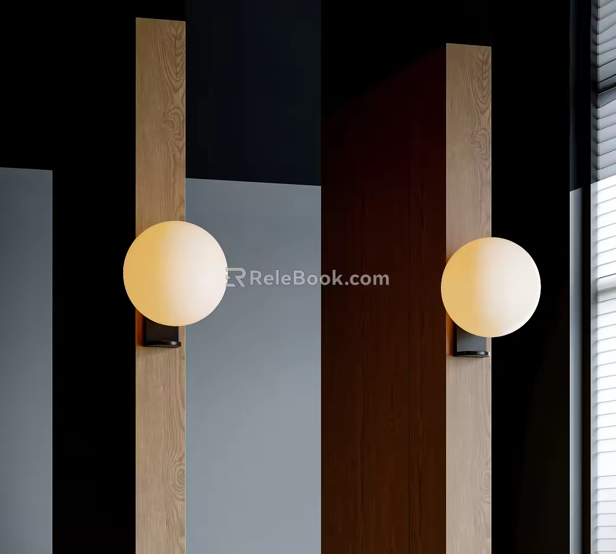 Modern wall lamp decorative lamp moon lamp spherical wall lamp bedside table lamp 3d model
