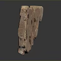 Traditional Wooden Carved Component With Intricate Scroll And Floral Motifs