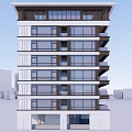 New Chinese-style residential building with a variety of characteristics of large-sized residential 3d model
