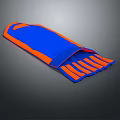 Blue And Orange Striped Foldable Portable Outdoor Living Mat For Camping And Picnic