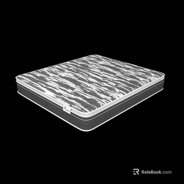 Comfortable Supportive Zebra Pattern Bed Mattress For Modern Sleep Spaces 3d model 