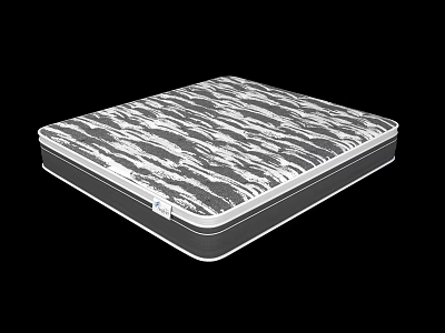 Comfortable Supportive Zebra Pattern Bed Mattress For Modern Sleep Spaces 3d model