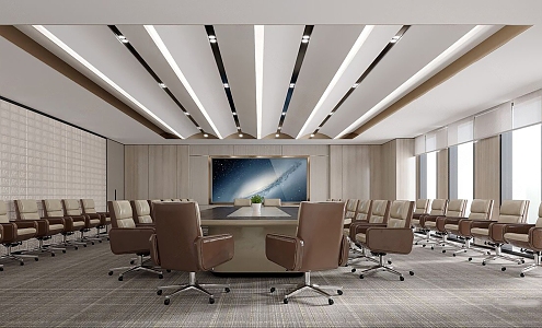 Modern Meeting Room Meeting Table and Chair 3d model