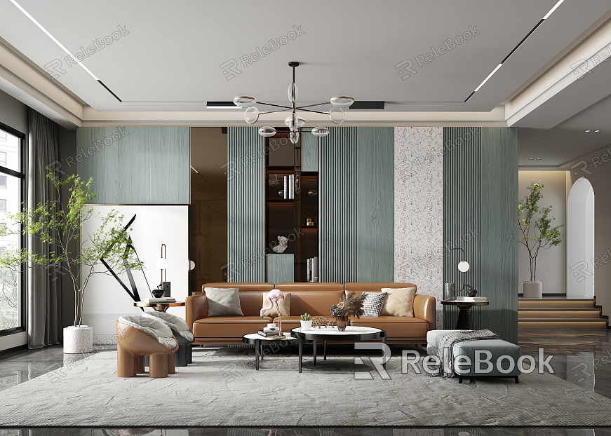 modern living room model