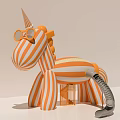 Modern game character unicorn 3d model