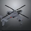 JASDF Military Aerospace Rotorcraft Model With Four Propeller Rotors