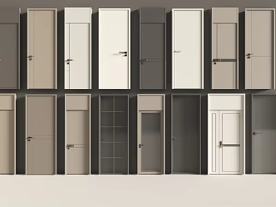 Door swing door entry door 3d model