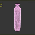 Grey Old Gas Cylinder With Valve And Red Base For Industrial Equipment