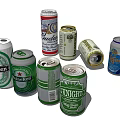 Collection Of Various Branded Beer Cans Including Budweiser Heineken Corona And Guinness