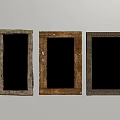 Rustic Wooden Frame Mirrors Hanging On Light Wall For Home Decor