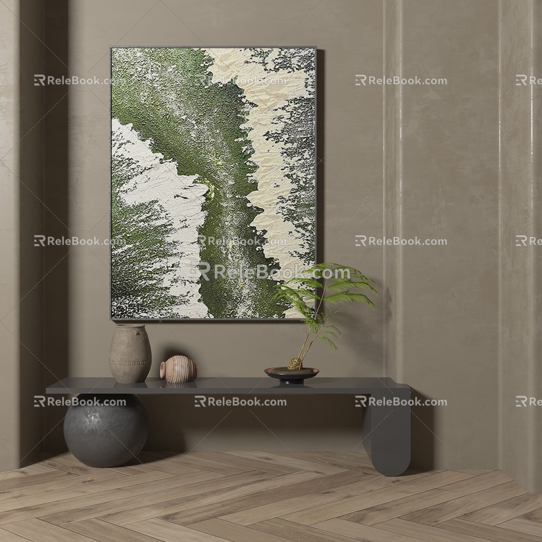 New Chinese Decorative Painting Abstract Decorative Painting 3d model