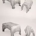Black Fabric Covered Side Tables With Various Designs For Modern Home Decor