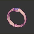 Modern Ring Diamond Ring 3d model