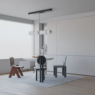 Modern table combination 3d model