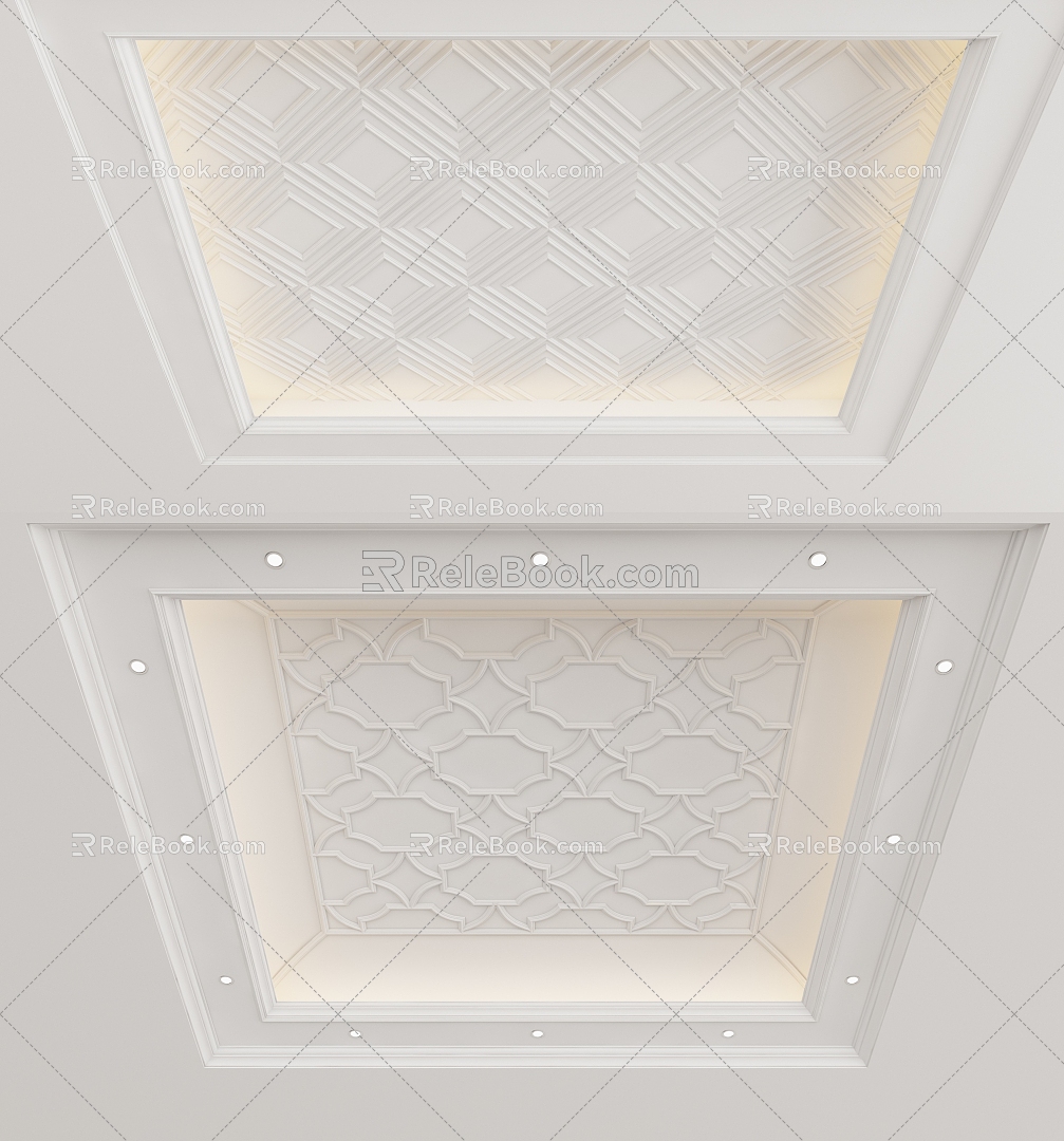 European-style ceiling 3d model