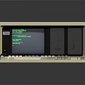 Classic Vintage Computer with Main Unit Screen Green Text and Keyboard