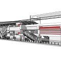 Modern Station Design Featuring Steel Structure Roof Long Platform And Tracks