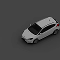 White Ford Focus Hatchback With Modern Sleek Exterior Design Features 3d model