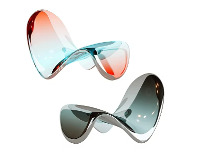 Modern single chair acrylic leisure chair 3d model Modern single chair acrylic leisure chair 3d model