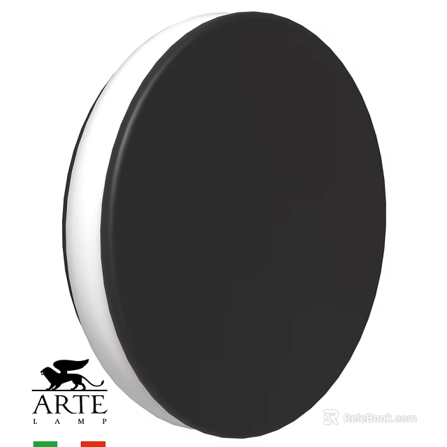 Modern Round Outdoor Wall Light With Black And White Sleek Design 3d model 