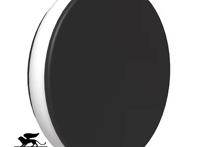 Modern Round Outdoor Wall Light With Black And White Sleek Design 3d model