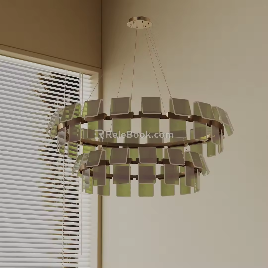 Modern chandelier 3d model