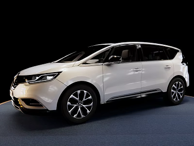 White Modern MPV Car With Sleek Exterior Stylish Wheels And Spacious Interior 3d model