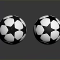 Two Classic Black And White Soccer Balls With Reflective Surfaces For Daily Sports Use