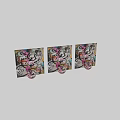 Vibrant Spherical Component With Graffiti Art Mixed Text And Colorful Patterns