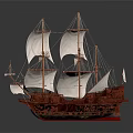 modern sailing ship ancient ship ancient warship large ancient ship ancient warship 3d model