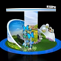 Time Tea Tourism Industrial Ecology Exhibition Island With Tea Garden Path Butterflies And Sculptures