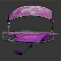 Pink Mechanical Device With Floral Pattern And Umbrella Like Decorative Structure