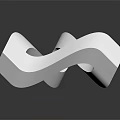 Modern sculpture impossible triangle singular triangle alien triangle 3d model