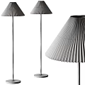 Modern Floor Lamps With Pleated Shades In Different Colors For Home Decor