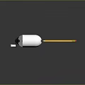 Manual White Pencil Sharpener With Hand Crank Design And Inserted Pencil Yellow Red Tip