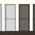 Modern Hinged Doors In Assorted Colors With Sleek Design For Interior Spaces 3d model