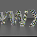 Colorful Balls Filled Alphabet Letters J V W X Display On Gray Background