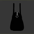 Givenchy Black Leather Handbag With Double Handles And Brand Logo Design
