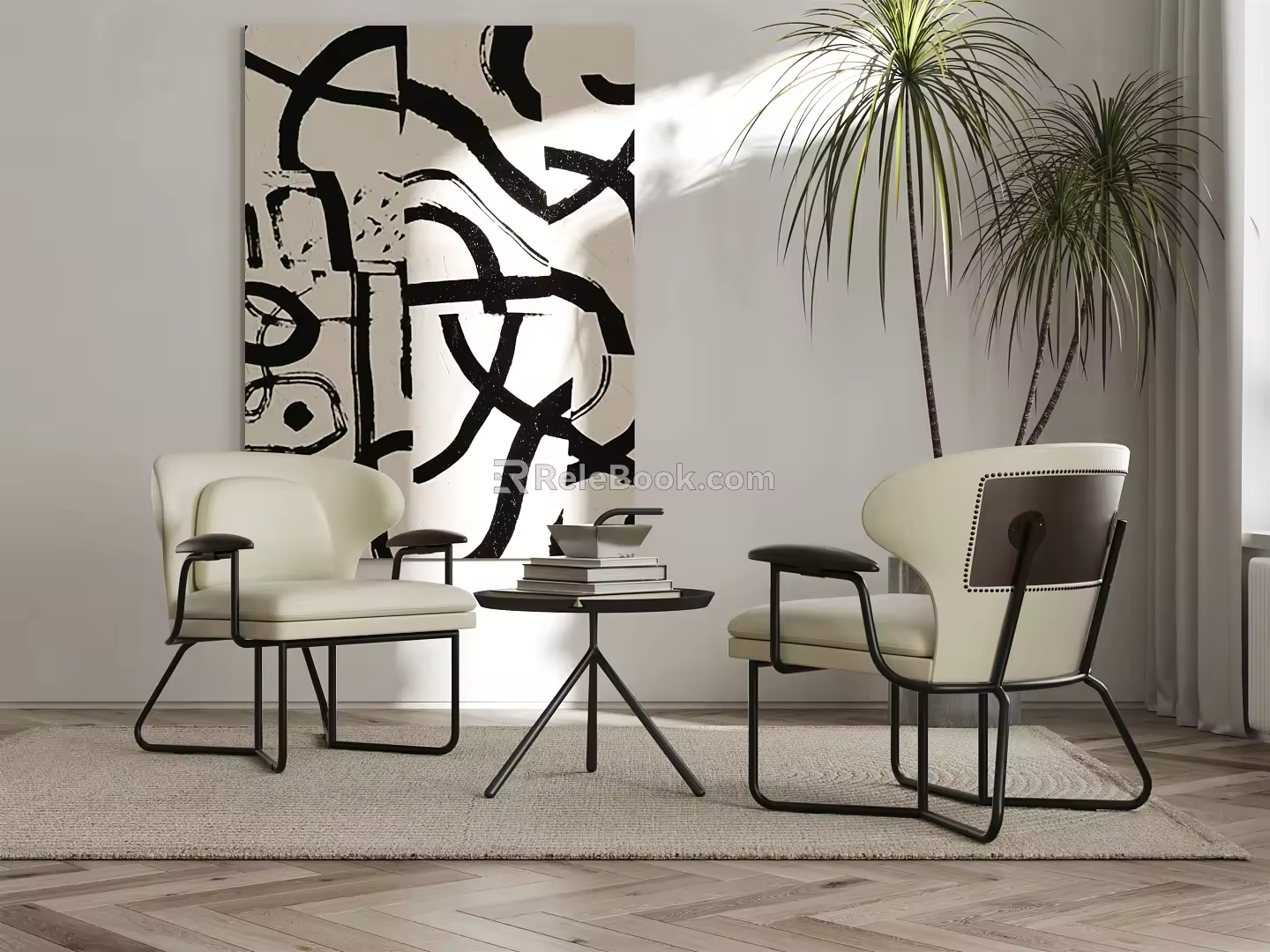 Modern leisure sofa combination leisure chair 3d model