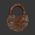 Rusty Metal Padlock As Essential Household Security Item For Daily Use