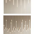 Modern Background Wall Design With Vertical Slats And Built in Lighting 3d model