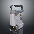 Portable Industrial Device With Gray Body Black Handle And Yellow Cable