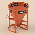 Orange Industrial Concrete Hopper Equipment with Stand and Wheel for Construction Use