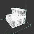 Efficient Large Cargo Ship Transporting Stacked Containers For International Trade 3d model