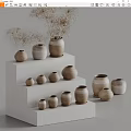 Pottery Pot Ornaments Pot Soil Pottery Pot Jar Utensils and Ornaments 3d model